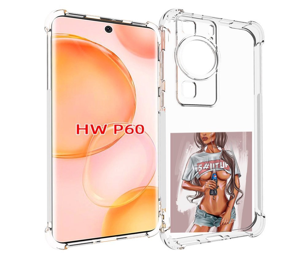 

Чехол MyPads стройная-девушка-с-пепси женский для Huawei P60, Tocco