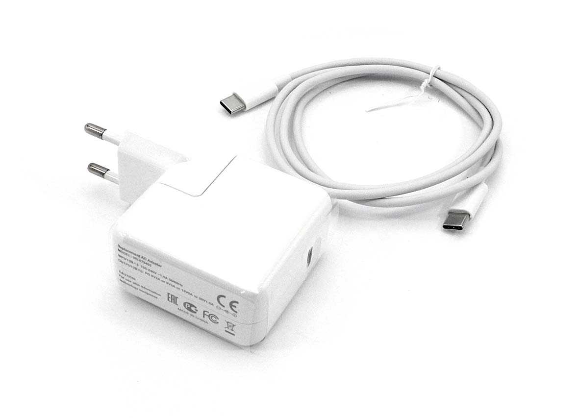 

Блок питания для ноутбуков Apple 5V 3A / 9V 3A / 15V 2A / 20V 1.5A 30W Type-C OEM