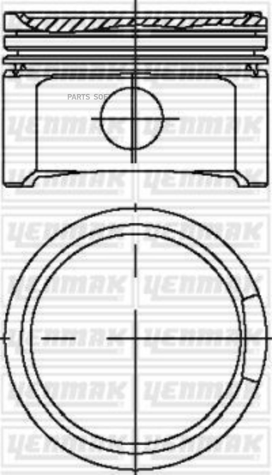 

YENMAK 31-04299-000 Поршень ДВС с кольцами Audi A3/A4 1.8T AMB/ARX =81 1.5x1.75x2 std 00>