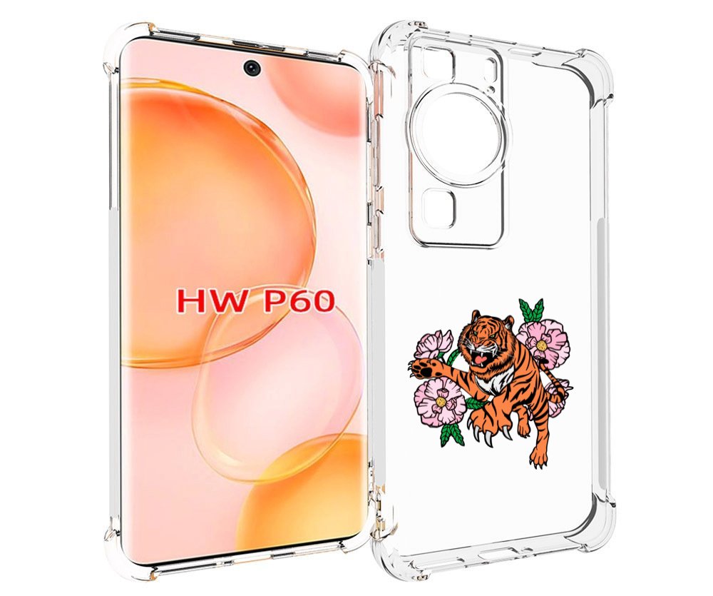 

Чехол MyPads тигры-цветочные для Huawei P60, Tocco
