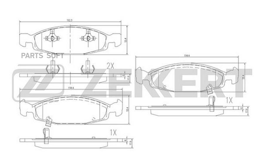 

Тормозные колодки ZEKKERT BS1276