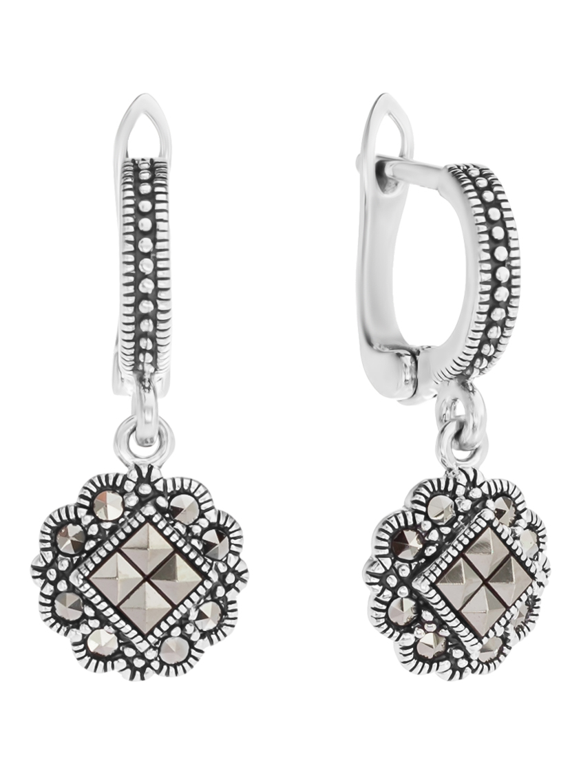 

Серьги из серебра с марказитом Марказит HE999, HE999_марказит