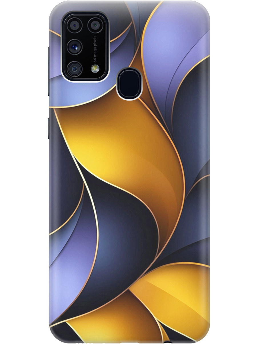 

Силиконовый чехол на Samsung Galaxy M31 с принтом "Желто-сиреневые изгибы", Прозрачный;желтый;фиолетовый, 722999231