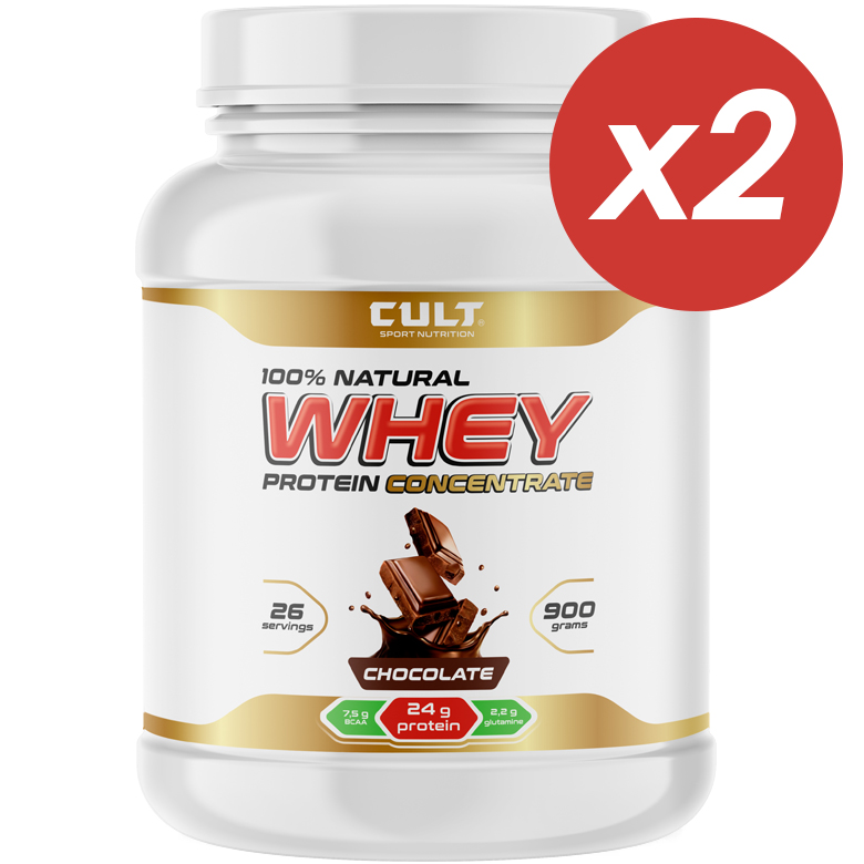 фото Cult 100% whey protein 75 (шоколад) - 1800 грамм (2 шт по 900 г) cult sport nutrition