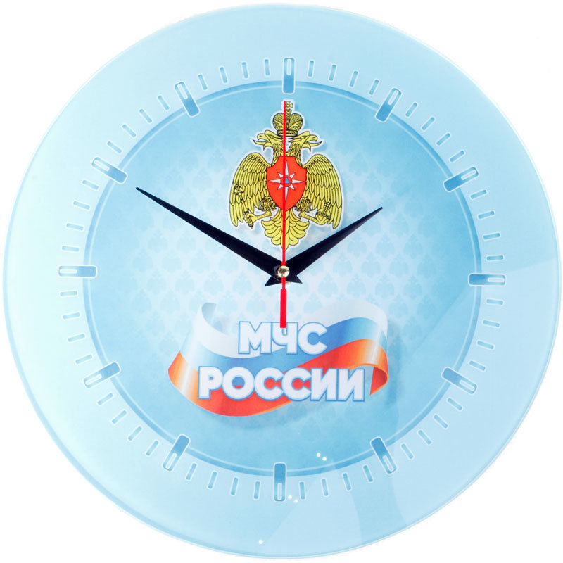 фото Настенные часы "мчс россии" (28 см) nobrand