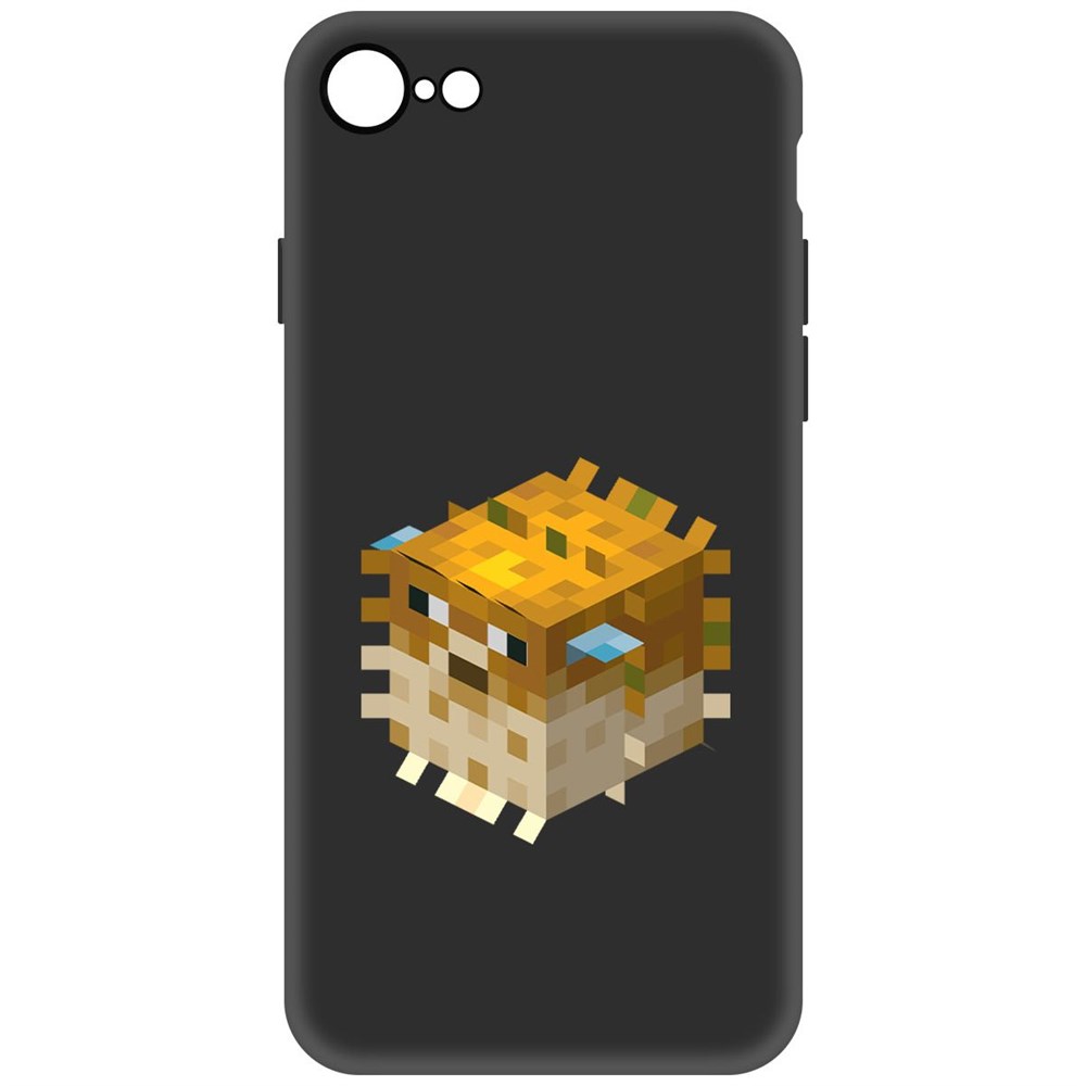 

Чехол-накладка Софт Minecraft-Иглобрюх для iPhone SE 2020, Черный