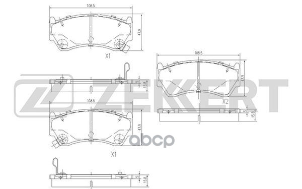 

Тормозные колодки ZEKKERT BS1217