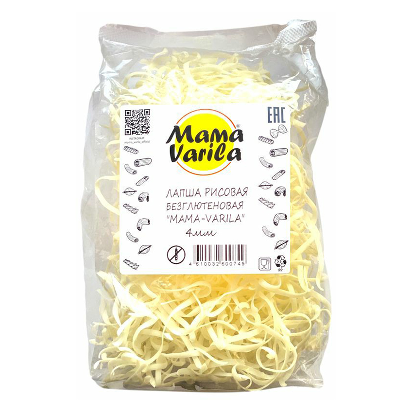 

Макаронные изделия Mama Varila Лапша рисовая безглютеновая 200 г