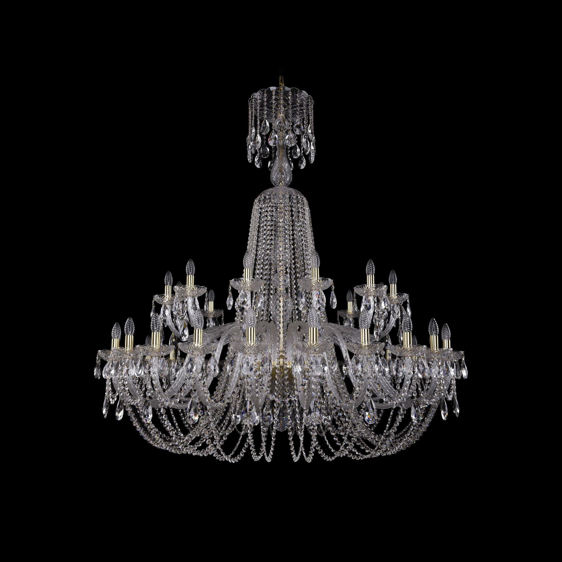 фото Хрустальная люстра 1402/24+12/530/xl-154 g bohemia ivele crystal