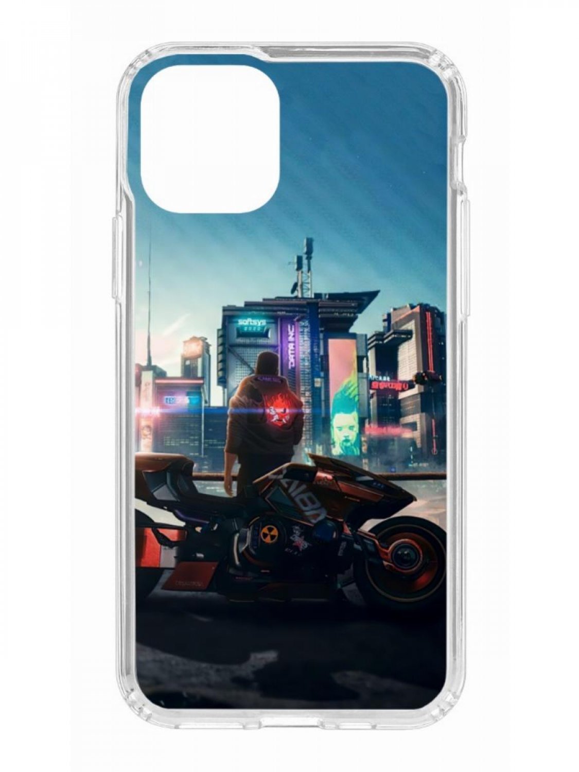 Противоударный чехол для Apple iPhone 11 Pro КRUЧЕ Print Киберпанк прозрачный с рисунком