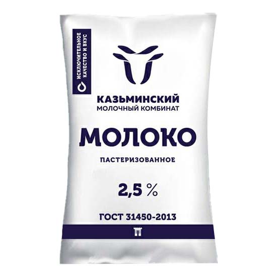 

Молоко 2,5% пастеризованное 1 л Молочная легенда БЗМЖ