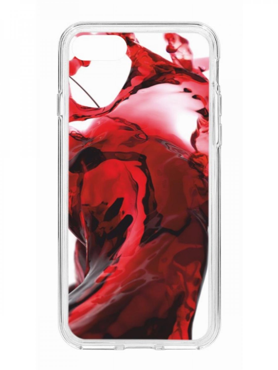 фото Противоударный чехол для apple iphone 7 /8 /se 2020 кruче print вино прозрачный с рисунком