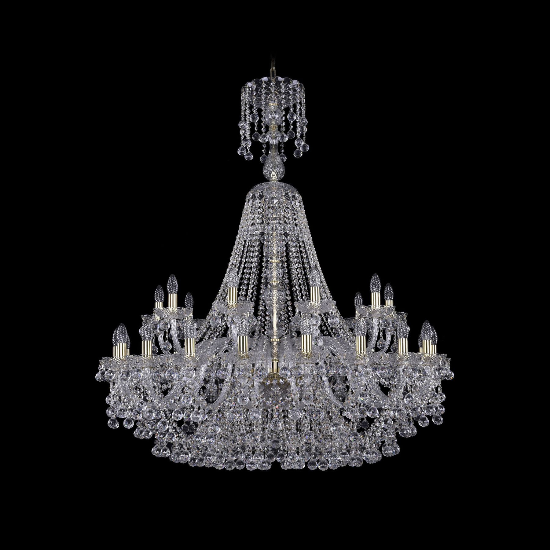 фото Хрустальная люстра 1409/20+10/400/xl-132 g bohemia ivele crystal