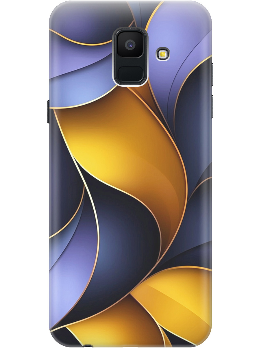 

Силиконовый чехол на Samsung Galaxy A6 (2018) с принтом "Желто-сиреневые изгибы", Прозрачный;желтый;фиолетовый, 717872031