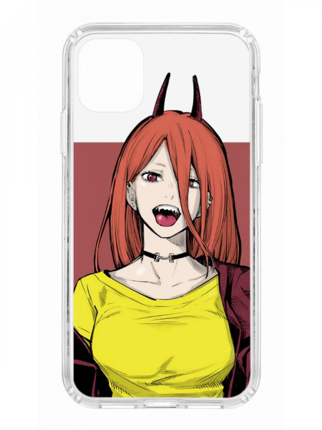 фото Противоударный чехол для apple iphone 11 кruче print manga power прозрачный с рисунком