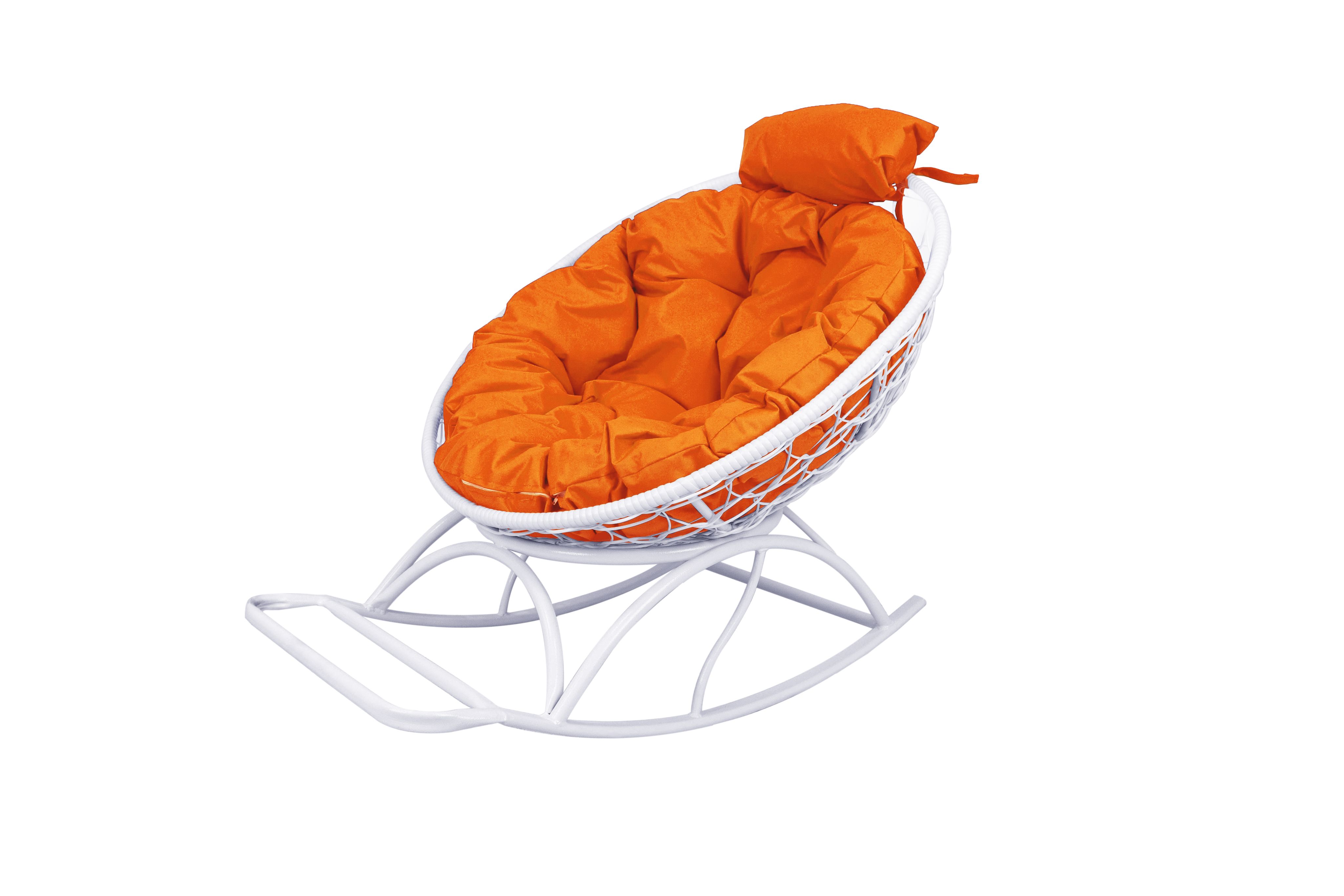 

Кресло Папасан- качалка M-Group мини с ротангом белое, оранжевая подушка, 12700107, Белый, Кресло Папасан- качалка M-Group мини с ротангом