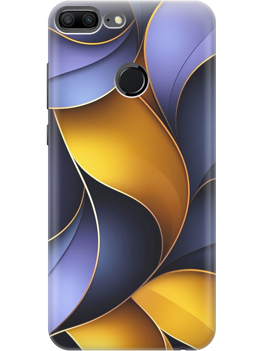 

Силиконовый чехол на Honor 9 Lite с принтом "Желто-сиреневые изгибы", Прозрачный;желтый;фиолетовый, 717568431