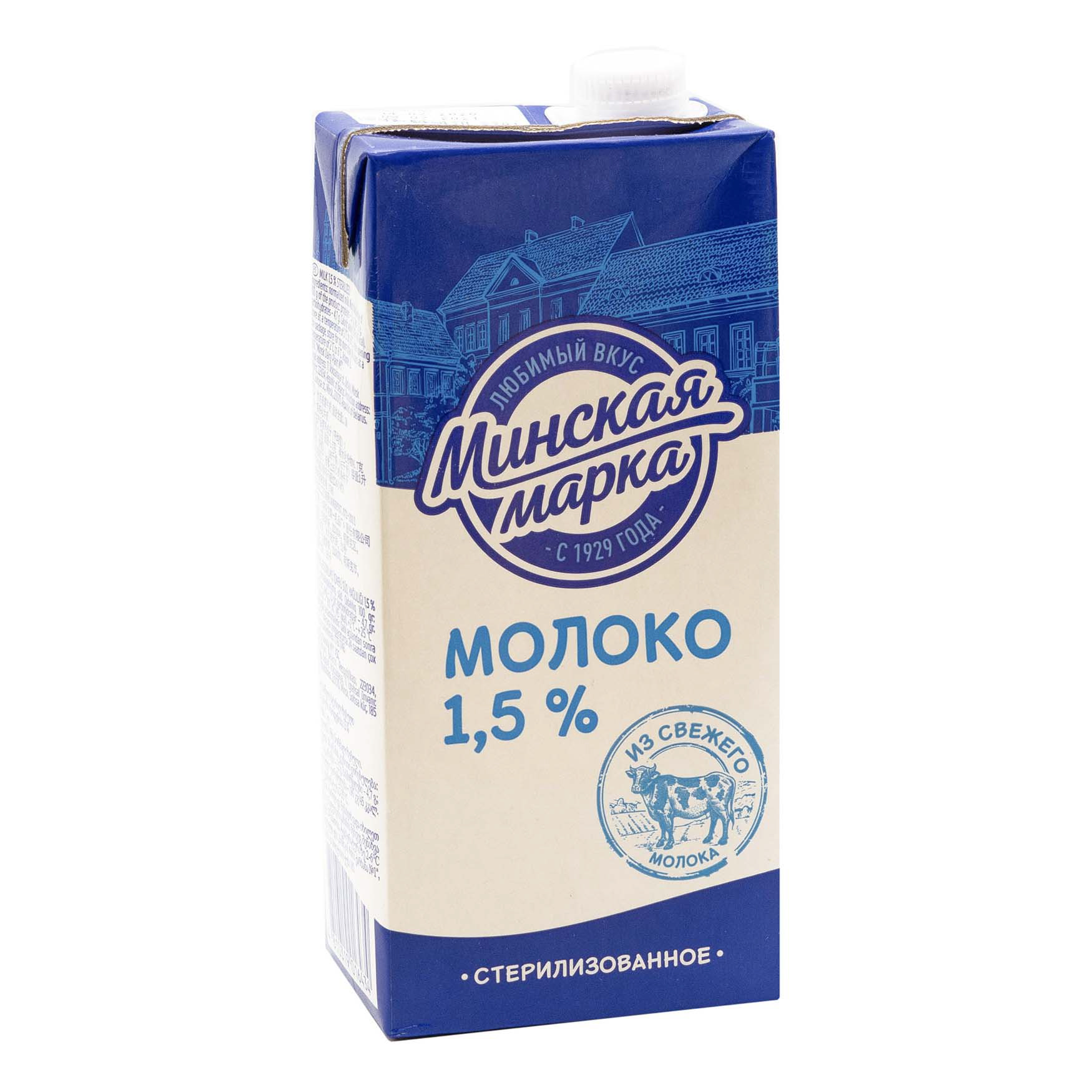 

Молоко 1,5% стерилизованное 1 л Минская марка БЗМЖ
