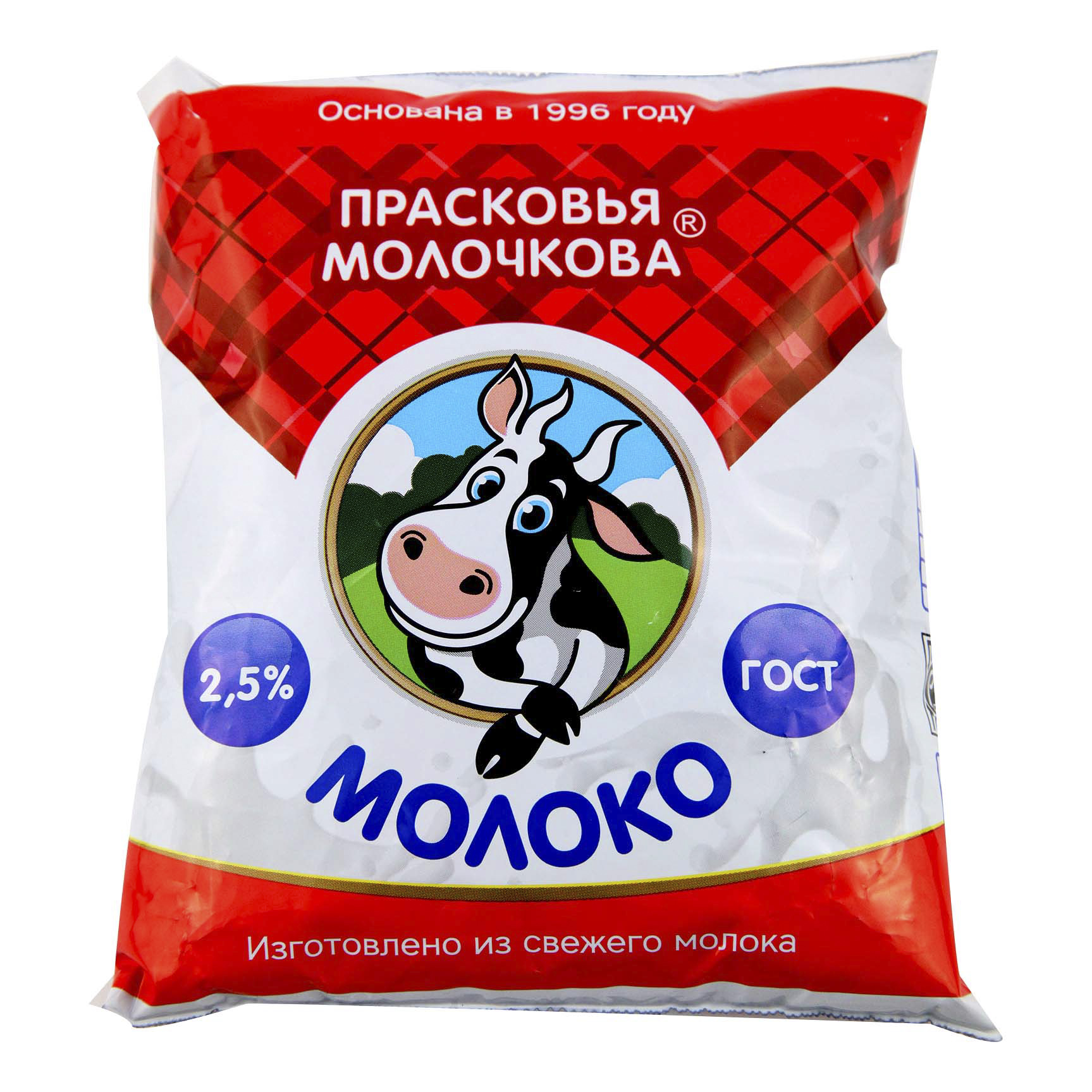 

Молоко 2,5% пастеризованное 500 мл Прасковья Молочкова БЗМЖ