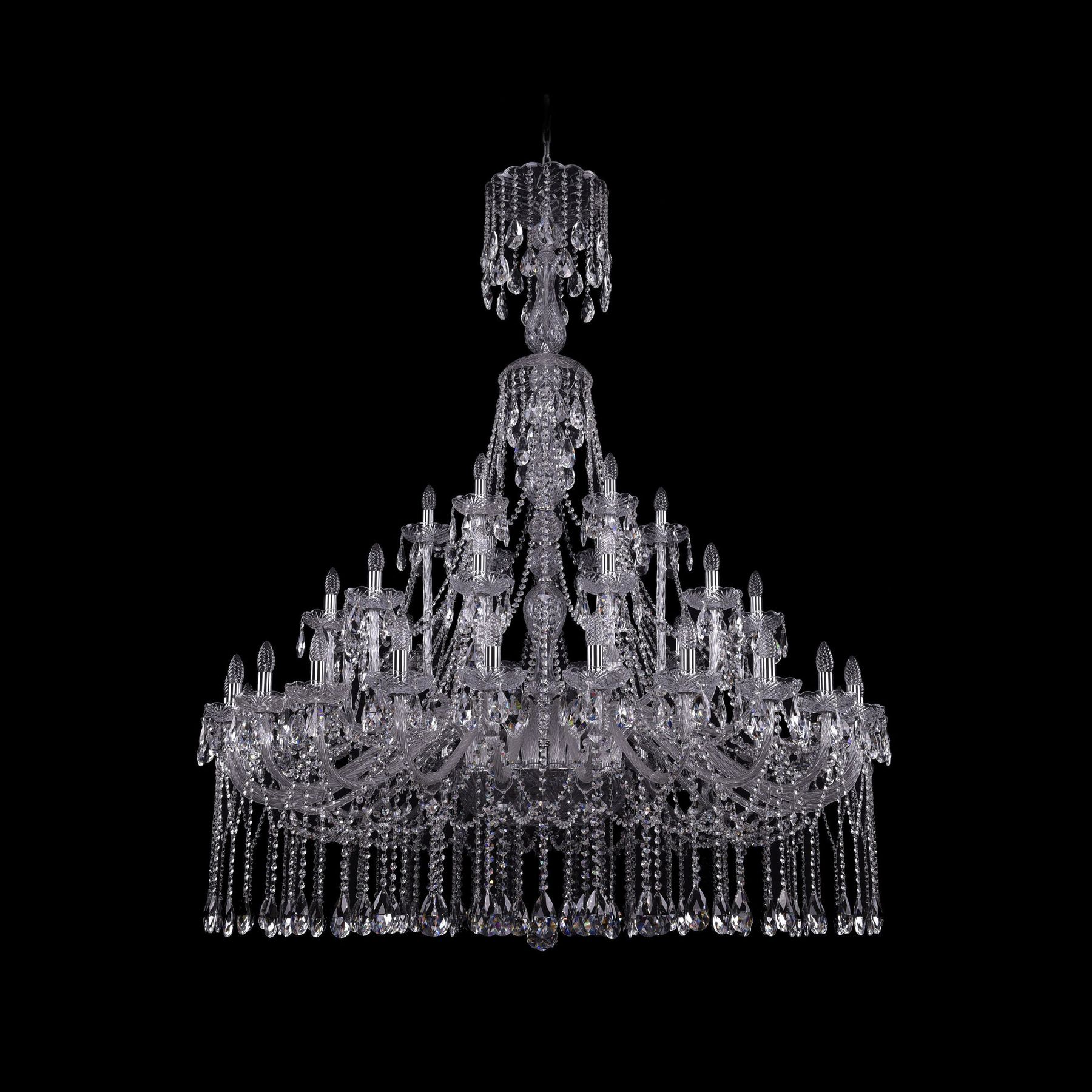 фото Хрустальная люстра 1413/24+12+6/530/xl-176 ni bohemia ivele crystal