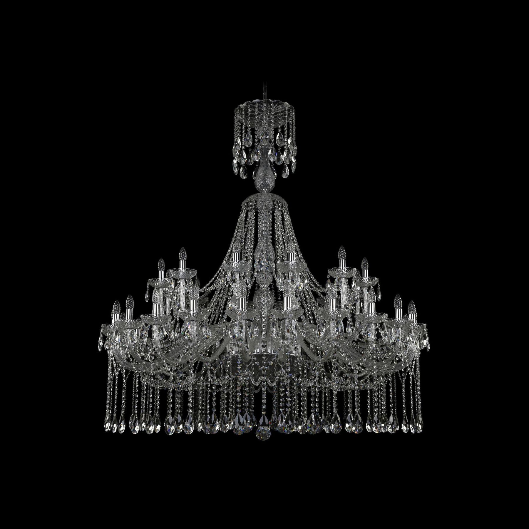 фото Хрустальная люстра 1413/24+12/530/xl-160 ni bohemia ivele crystal