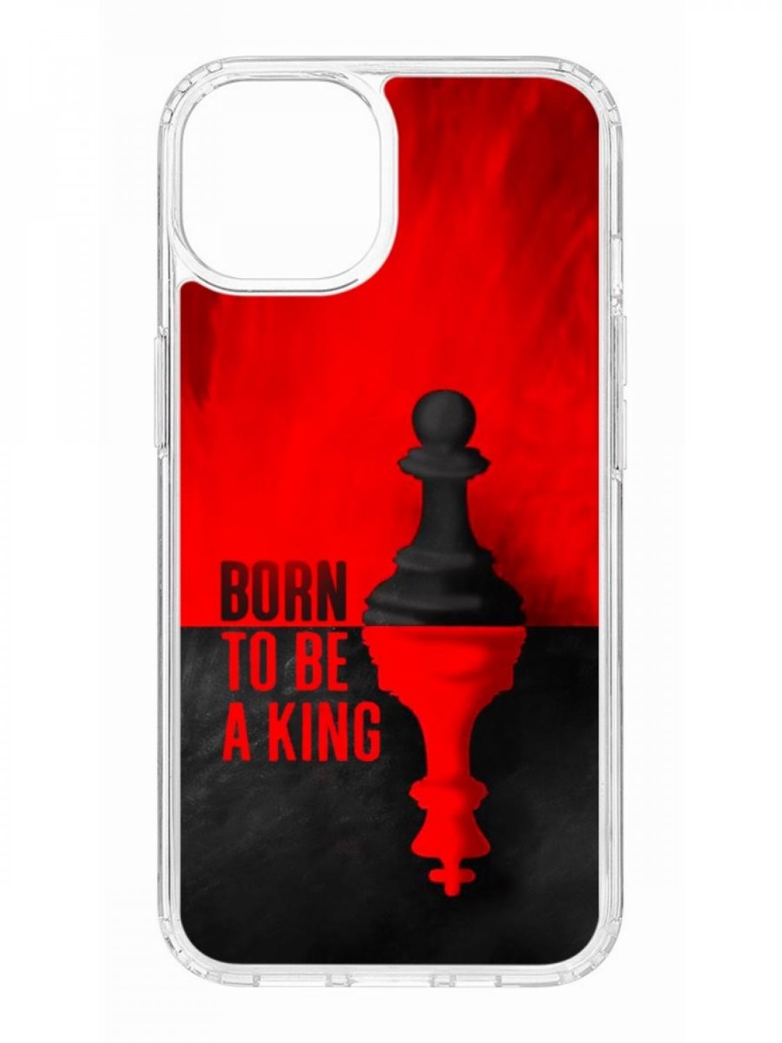 фото Противоударный чехол для apple iphone 13 кruче print born to be a king прозрачный