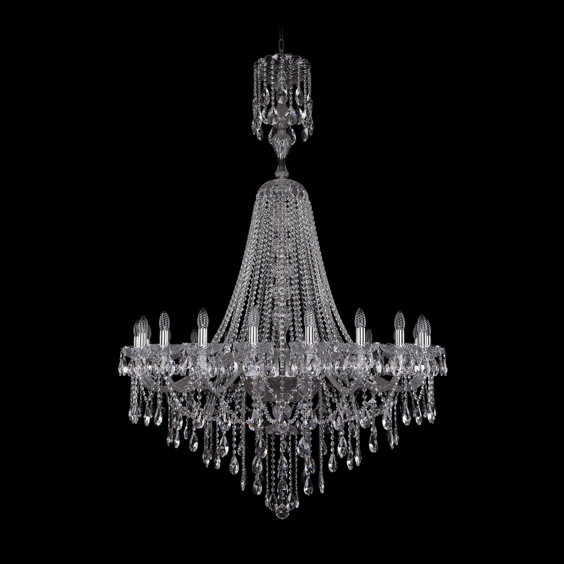 фото Хрустальная люстра 1415/20/400/xl-173 ni bohemia ivele crystal