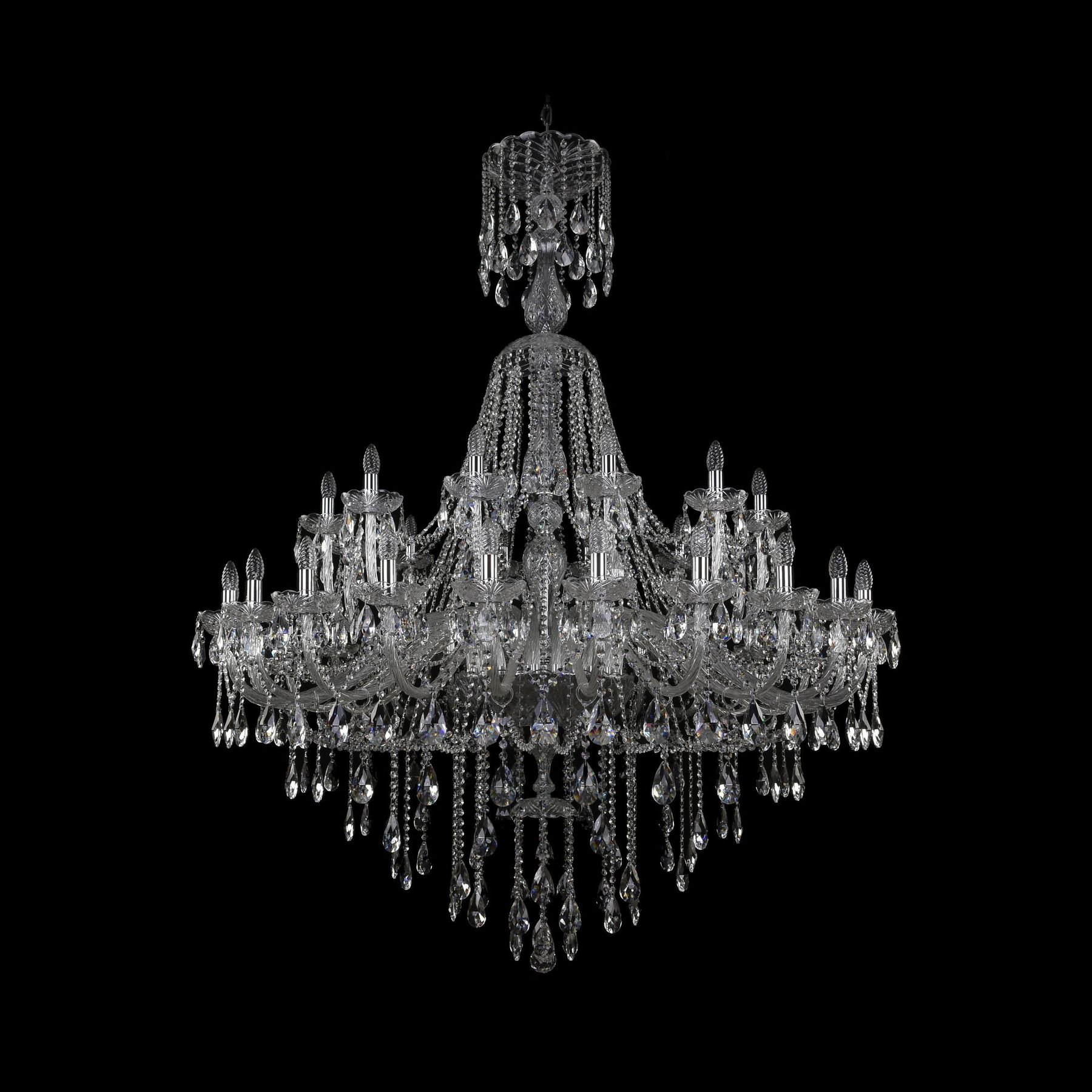 фото Хрустальная люстра 1415/24+12/530/xl-186 ni bohemia ivele crystal