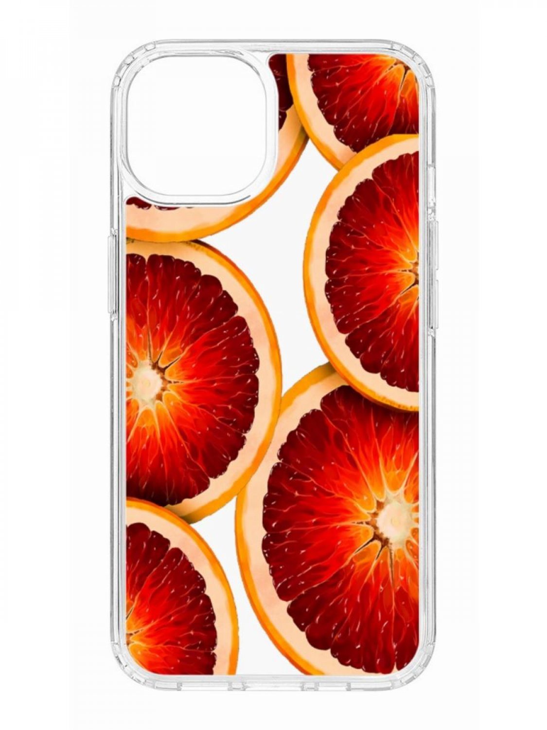 фото Противоударный чехол для apple iphone 13 кruче print orange прозрачный с рисунком