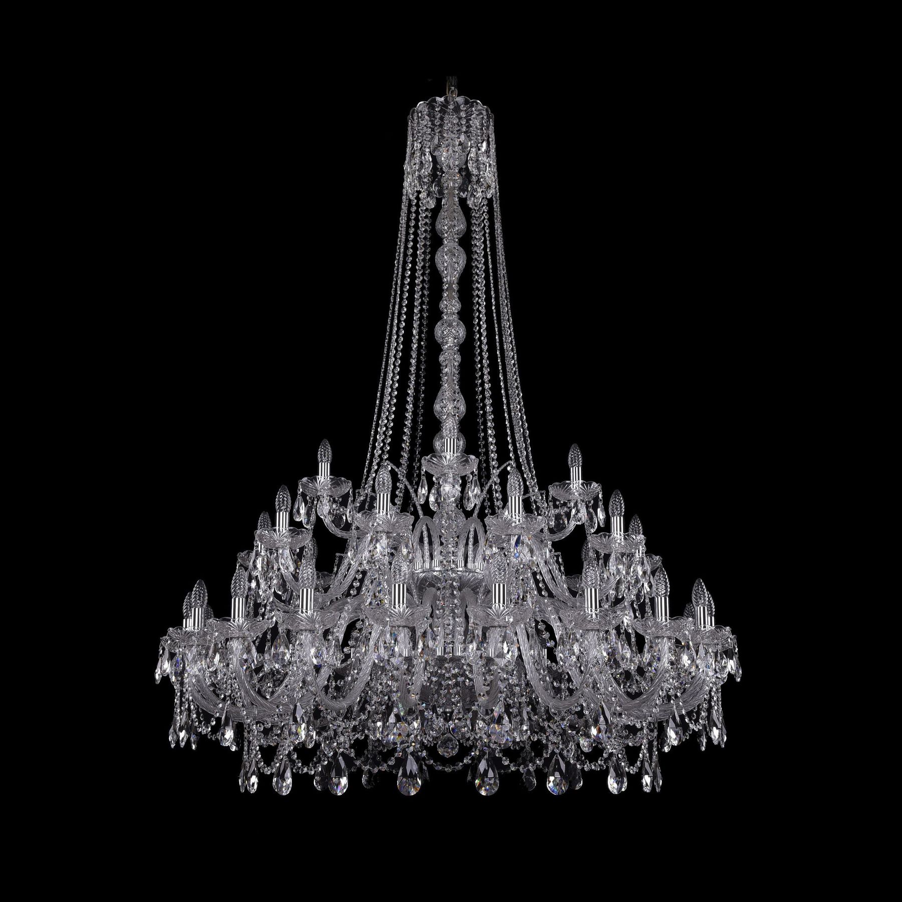 фото Хрустальная люстра 1411/20+10+5/460/h-175/2d ni bohemia ivele crystal
