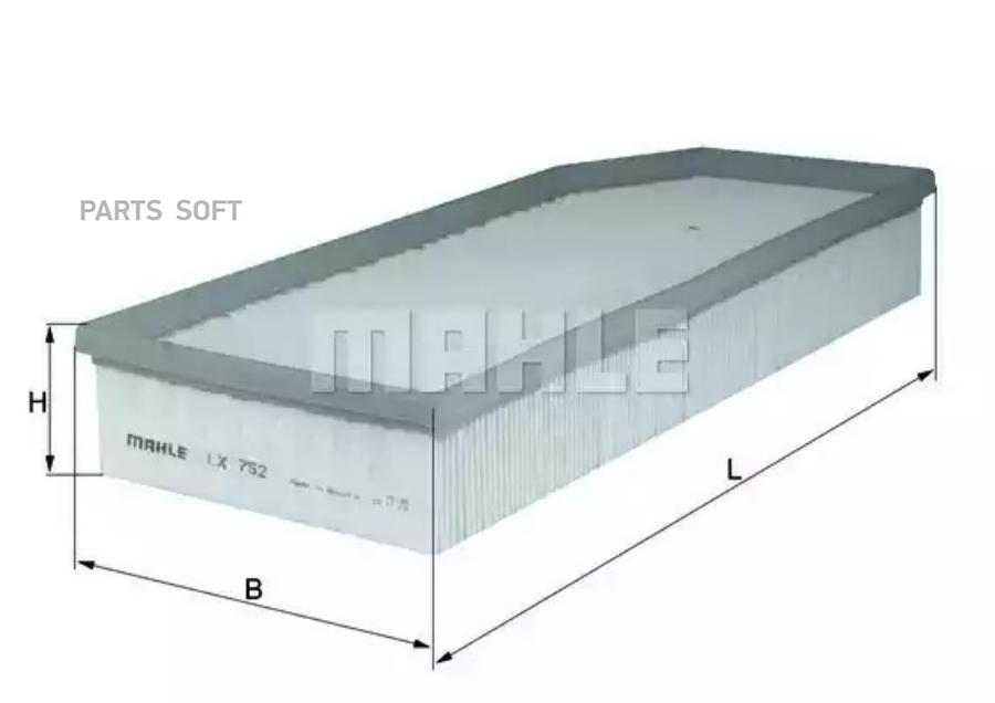 

Фильтр воздушный KNECHT LX752, LX752