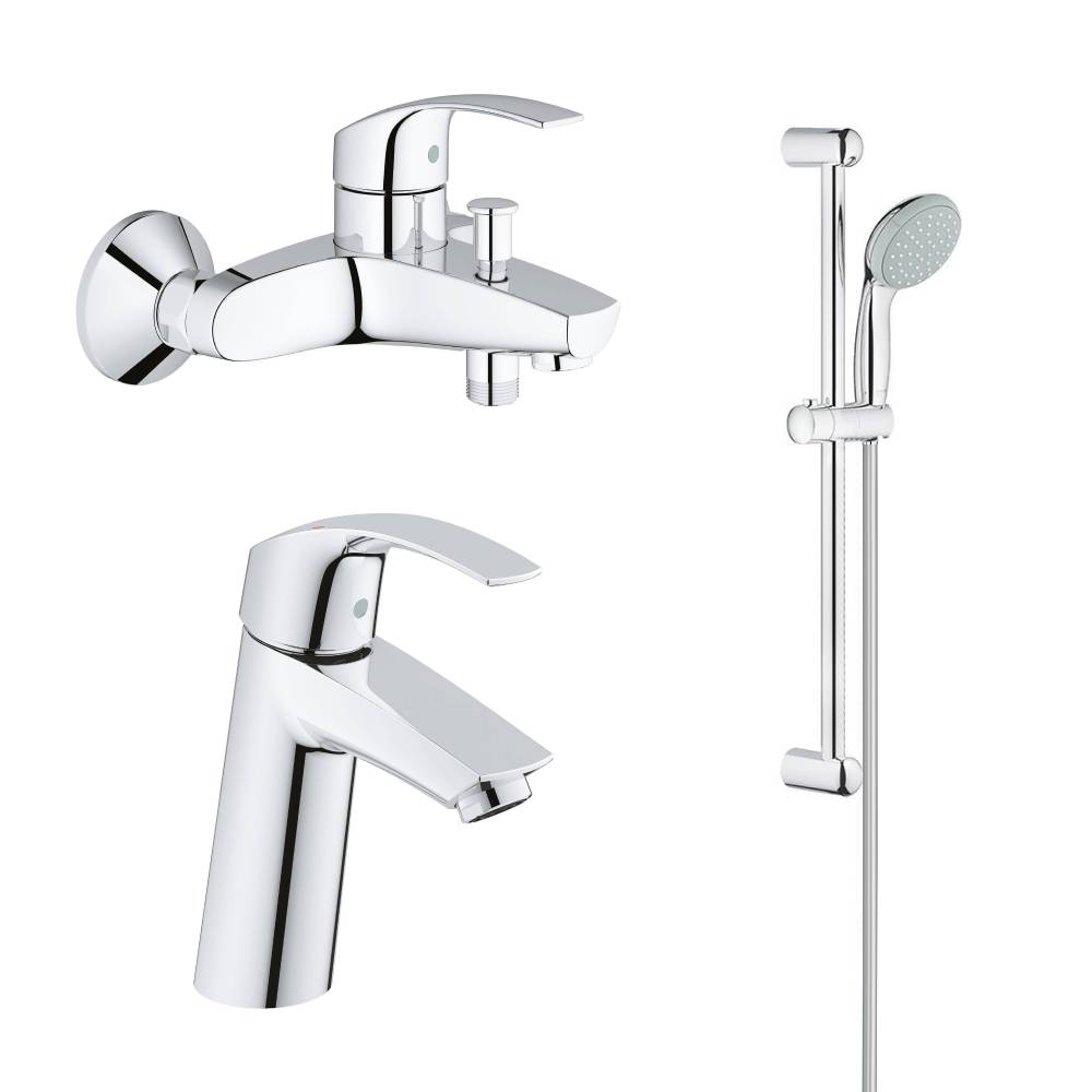 фото Смесители для раковины grohe m-size 23322001,333000002,27853001 промо комплект 124458