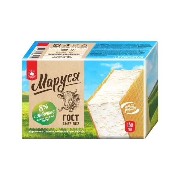 

Мороженое пломбир Маруся БЗМЖ 80 г
