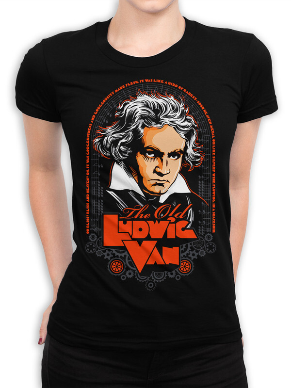 

Футболка женская Dream Shirts Бетховен черная S, Черный, Бетховен