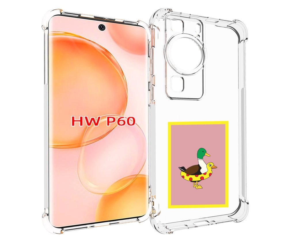 

Чехол MyPads утка в круге надувном для Huawei P60, Tocco