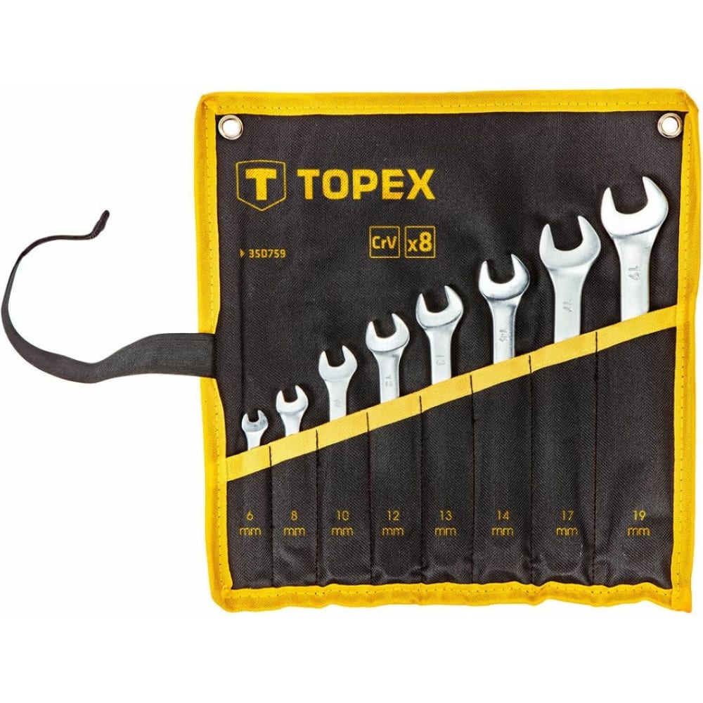 TOPEX Ключи комбинированные 6-19 мм набор 8 шт. 35D759