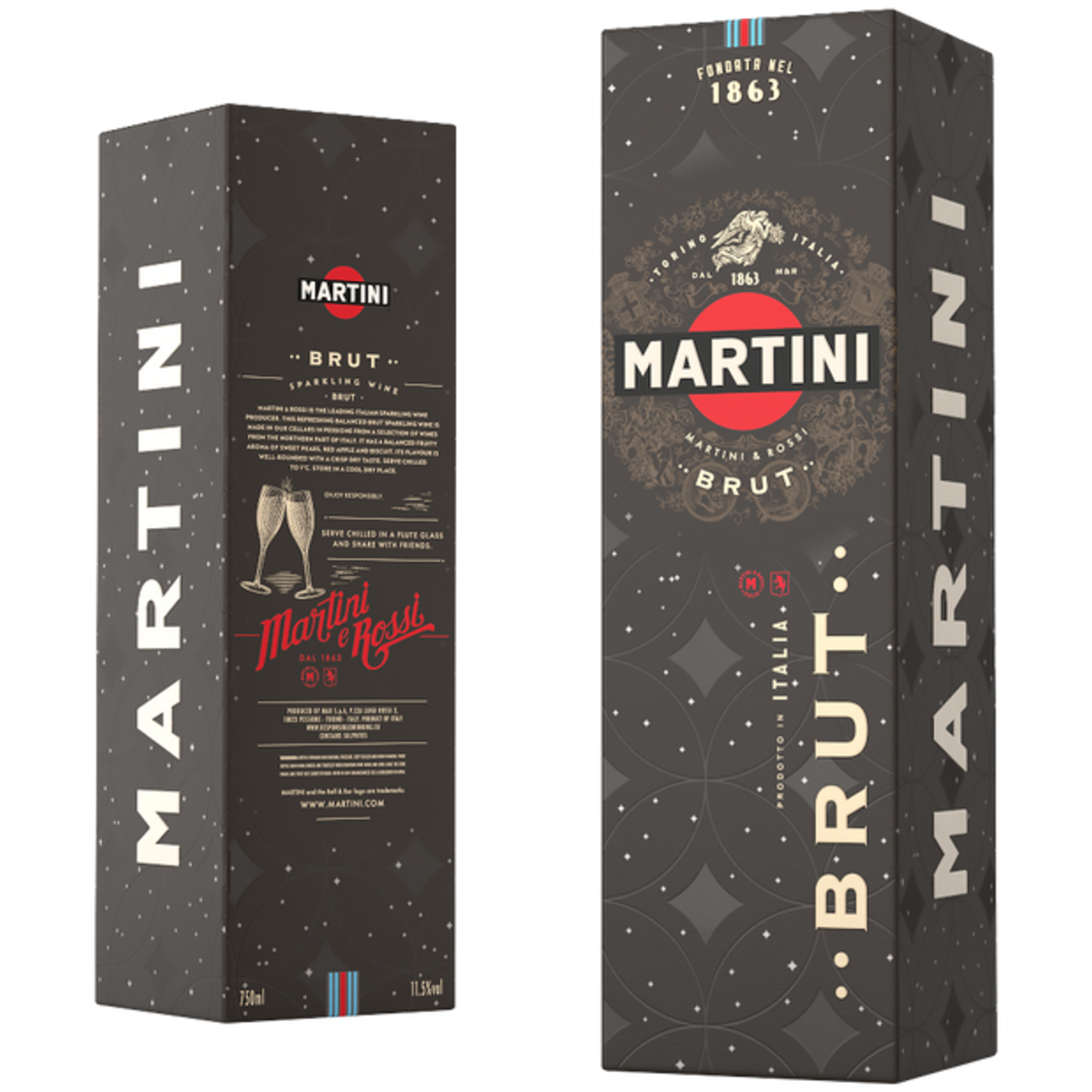 

Вино игристое Martini Brut брют белое 0,75 л в подарочной упаковке