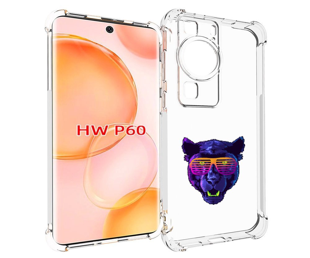 

Чехол MyPads фиолетовая пума в очках для Huawei P60, Tocco