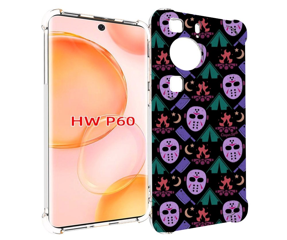 

Чехол MyPads фиолетовые маски для Huawei P60, Tocco
