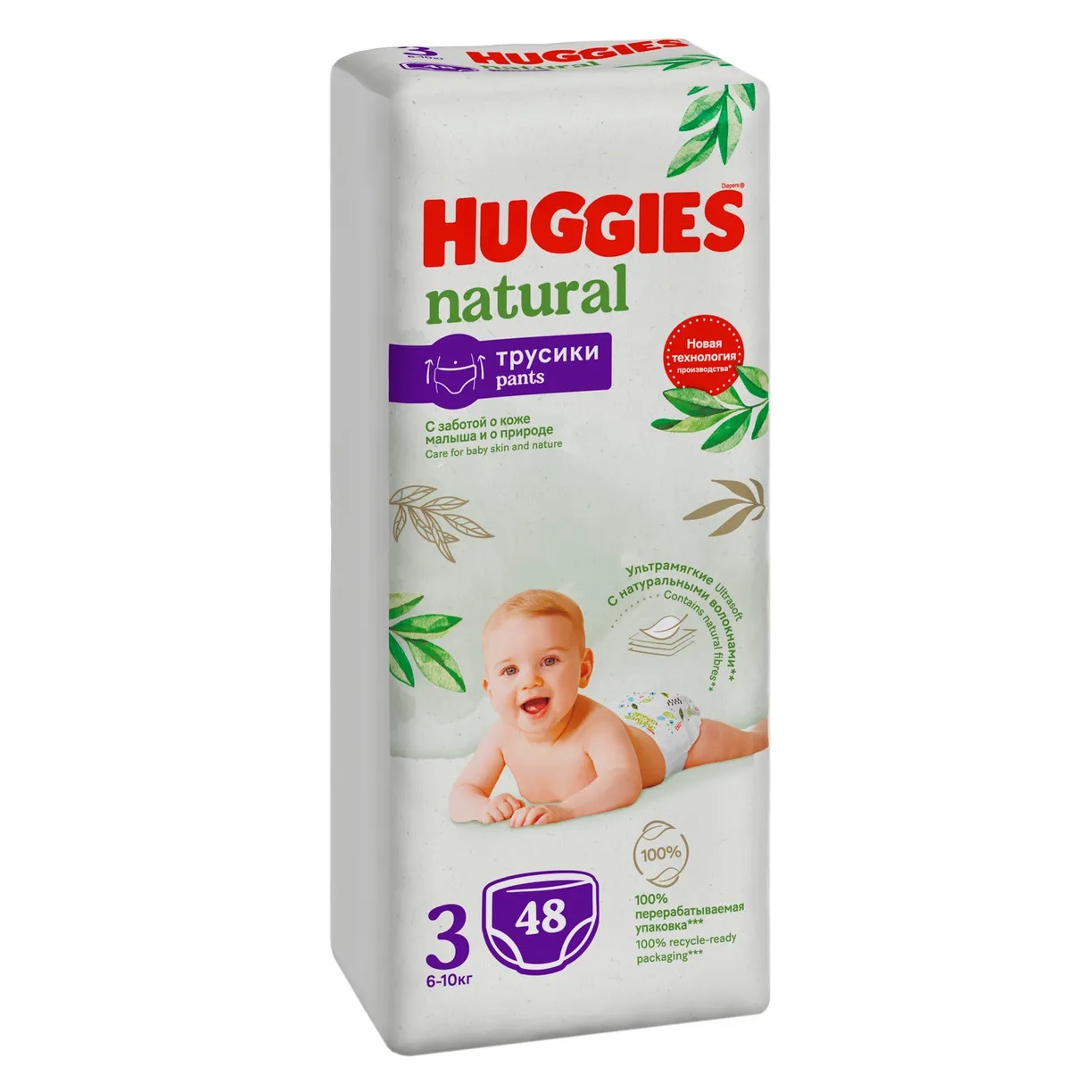 

Трусики урологические Huggies Natural (6-10 кг) 3 48 шт