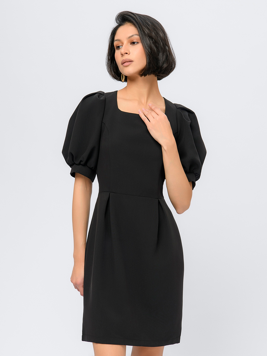 

Платье женское 1001dress 102748 черное 46, Черный, 102748