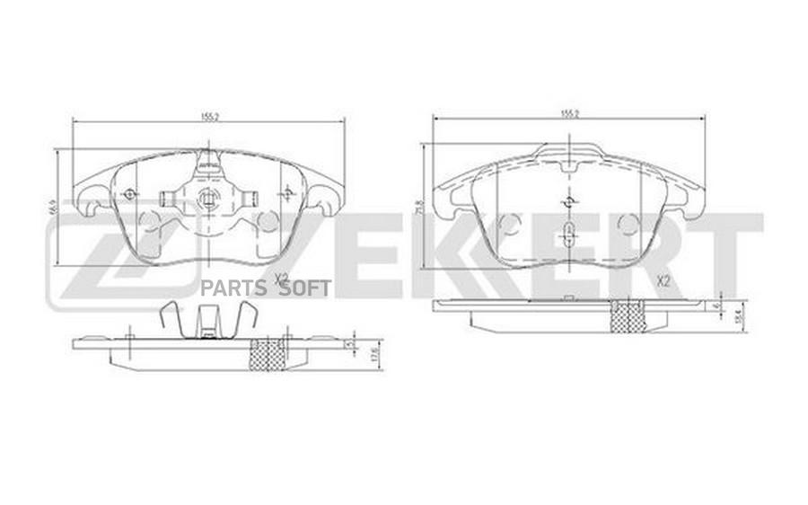 

Тормозные колодки ZEKKERT BS1686