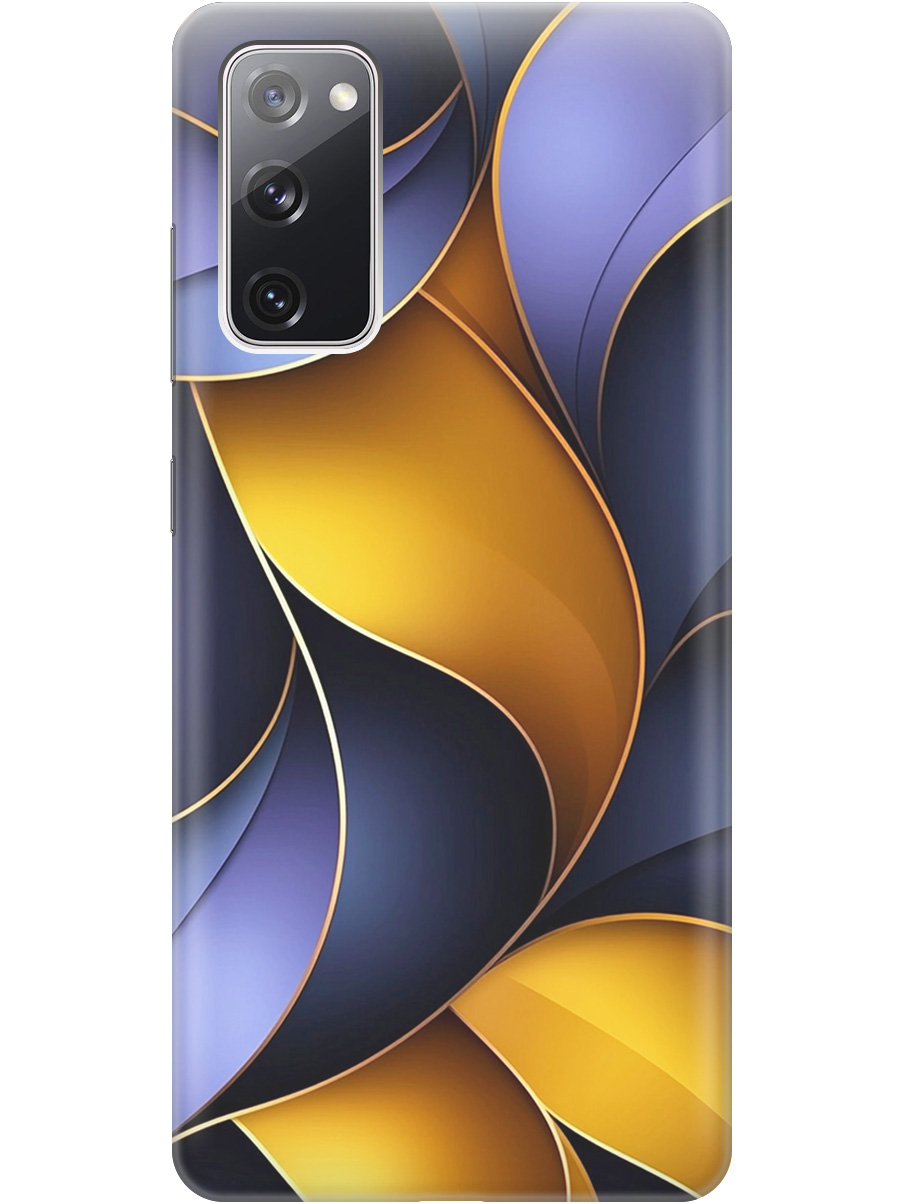 

Силиконовый чехол на Samsung Galaxy S20 FE с принтом "Желто-сиреневые изгибы", Прозрачный;желтый;фиолетовый, 723485431