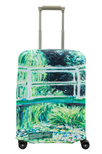 фото Чехол для чемодана routemark кувшинки зеленый, 54х40
