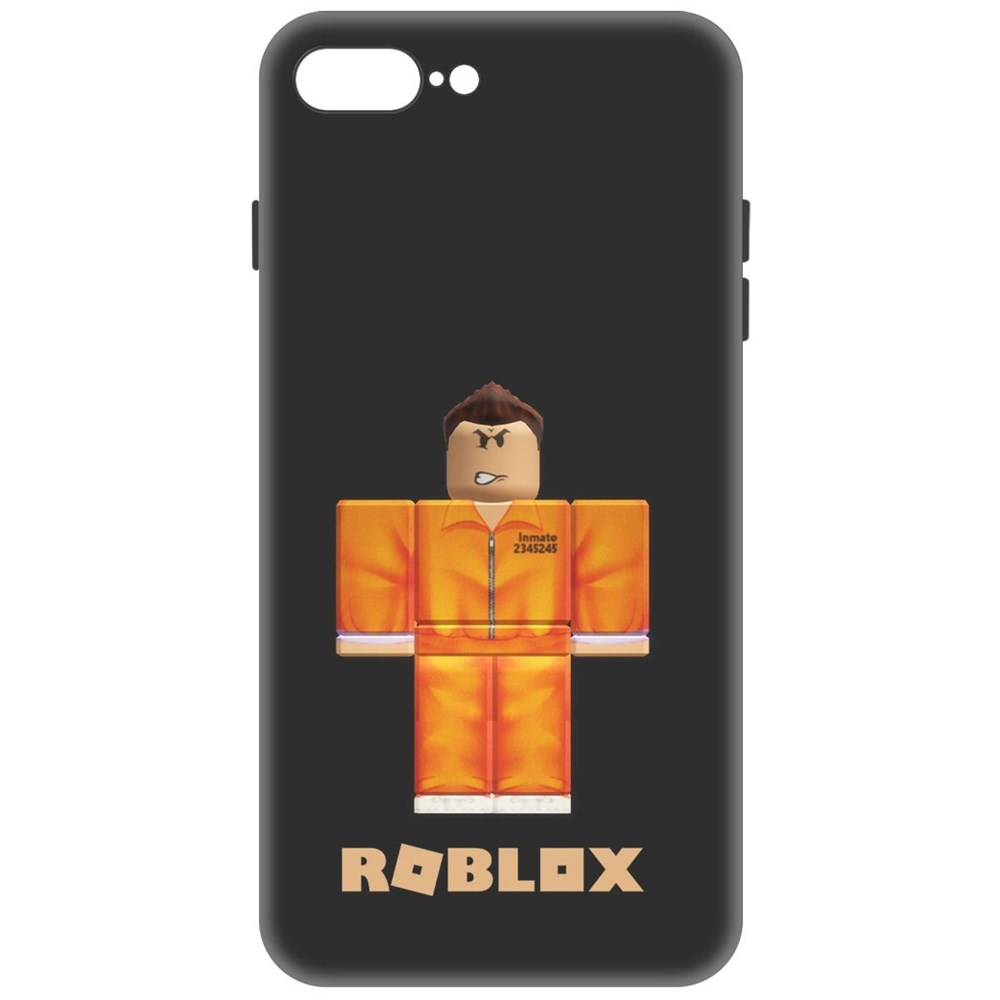 

Чехол-накладка Софт Roblox-Заключенный для iPhone 7 Plus/8 Plus, Черный