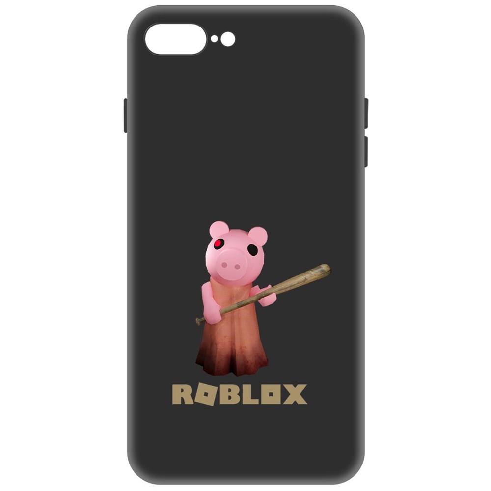 

Чехол-накладка Софт Roblox-Пигги для iPhone 7 Plus/8 Plus, Черный