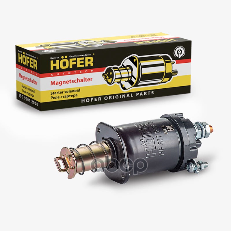 

HOFER HF677523 Реле втягивающее ГАЗ (ЗМЗ 402,406, для редукт.стартеров)