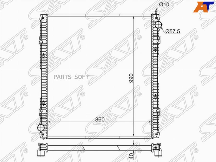 SAT Радиатор SCANIA 5 R-SERIES 04-