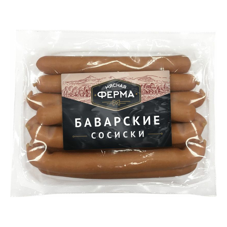 

Сосиски Мясная ферма Баварские вареные 400 г