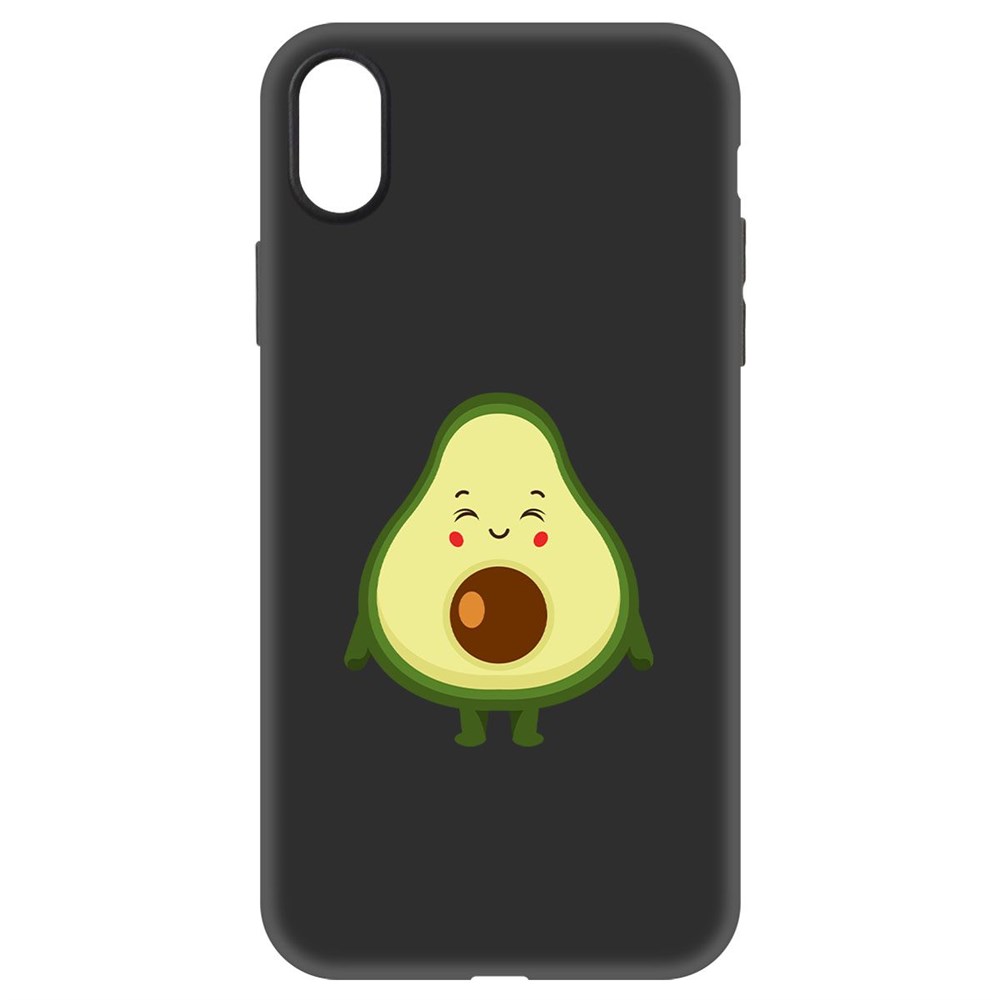 

Чехол-накладка Софт Авокадо Милый для iPhone XR, Черный